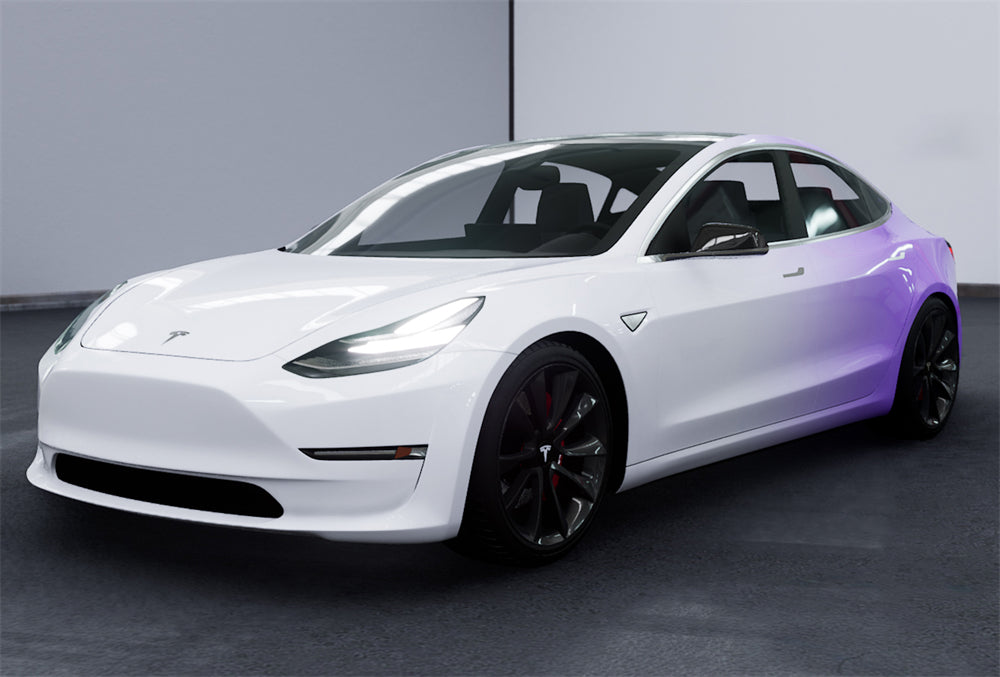 Mallcas™ White to Purple Custom Printed Vinyl Wrap