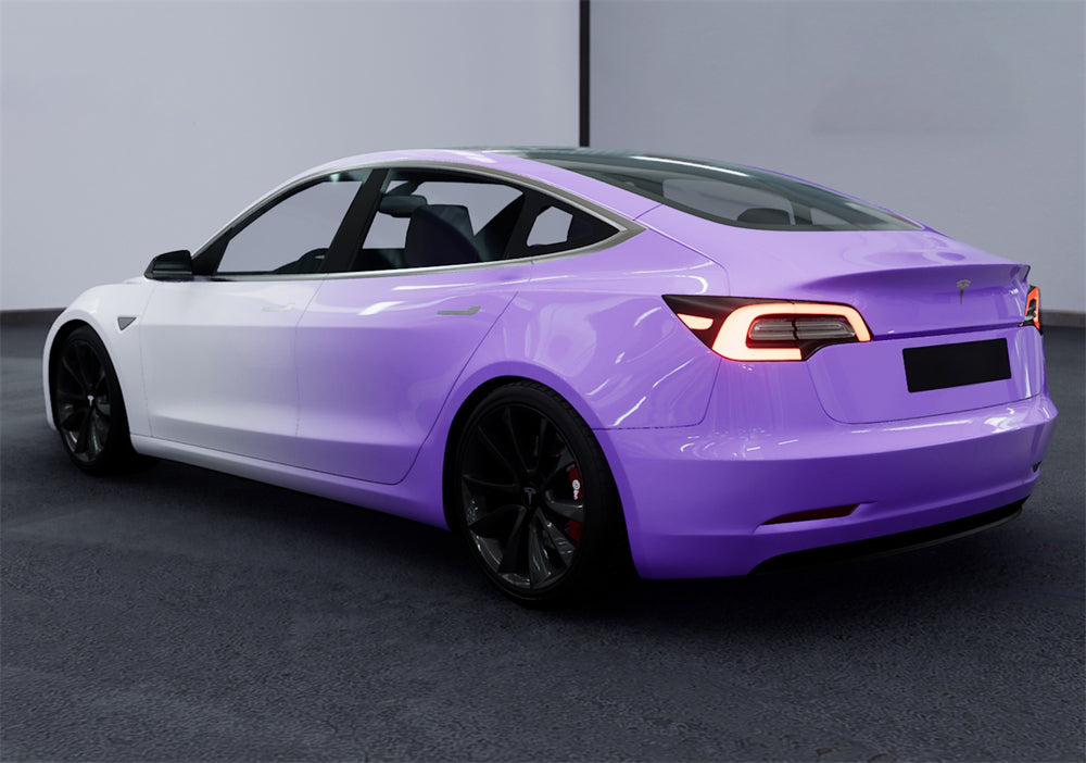 Mallcas™ White to Purple Custom Printed Vinyl Wrap