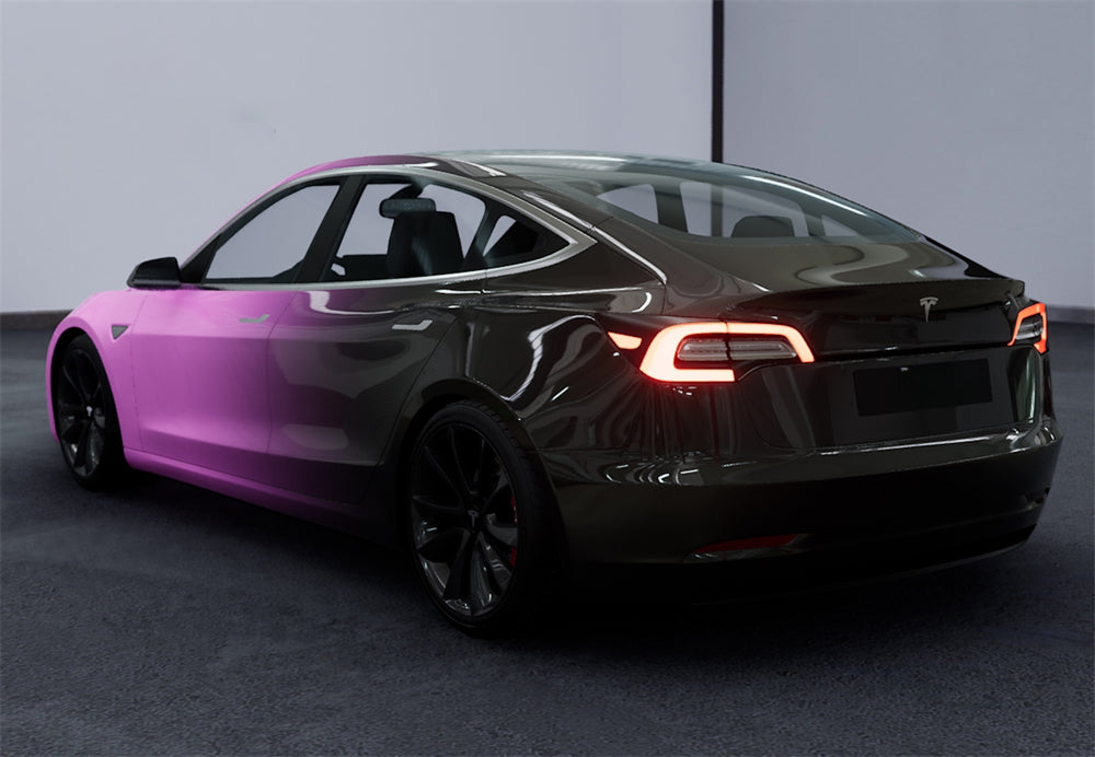 Mallcas™ Black to Pink Custom Printed Vinyl Wrap