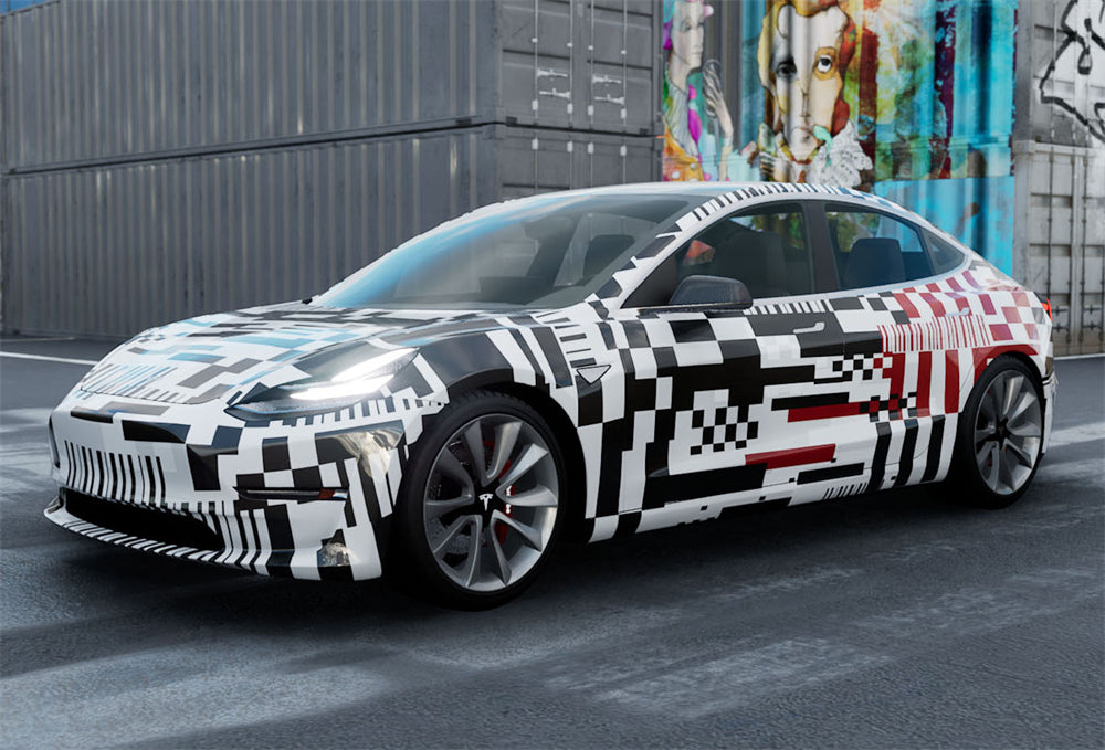 Mallcas™ Grid Racing Custom Printed Vinyl Wrap