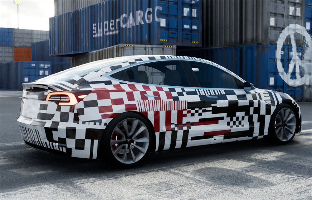Mallcas™ Grid Racing Custom Printed Vinyl Wrap