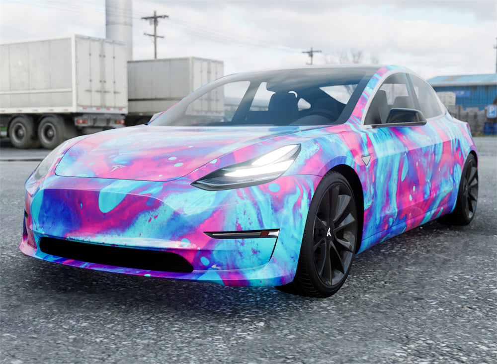 Mallcas™ Watercolor Custom Printed Vinyl Wrap