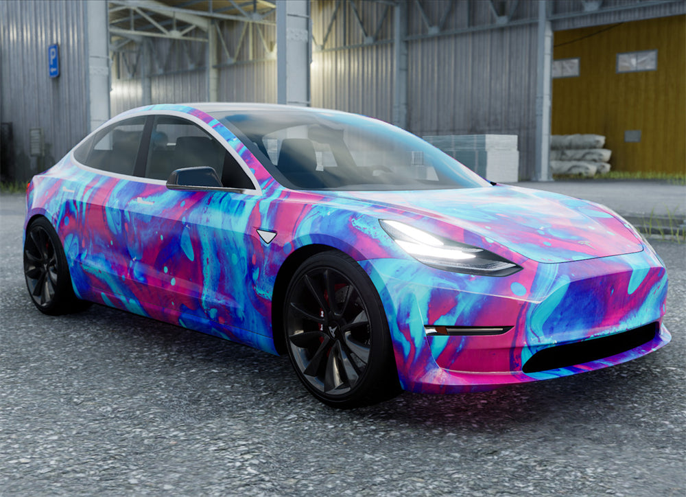 Mallcas™ Watercolor Custom Printed Vinyl Wrap