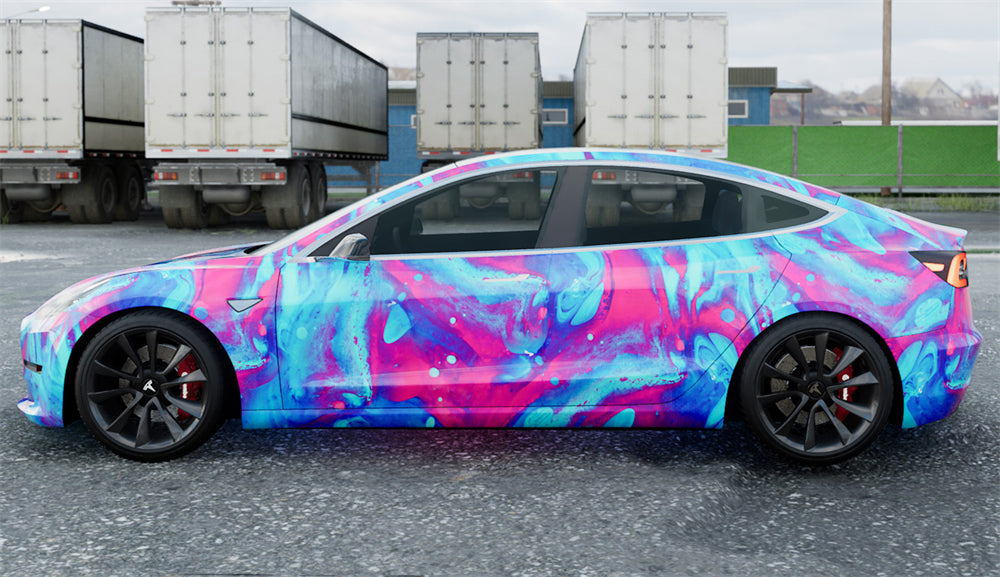 Mallcas™ Watercolor Custom Printed Vinyl Wrap