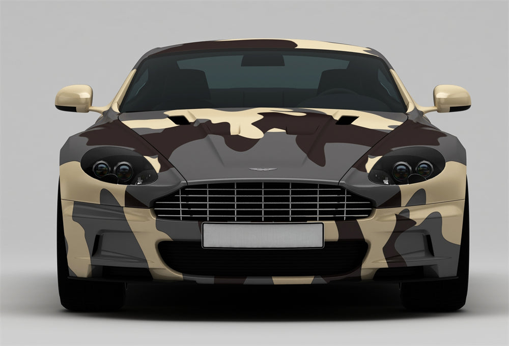 Mallcas™ Beige black Camouflage Custom Printed Vinyl Wrap