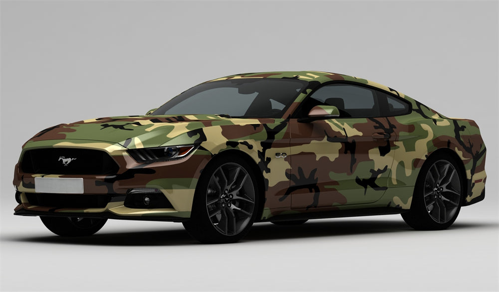 Mallcas™ Forest Camouflage Custom Printed Vinyl Wrap