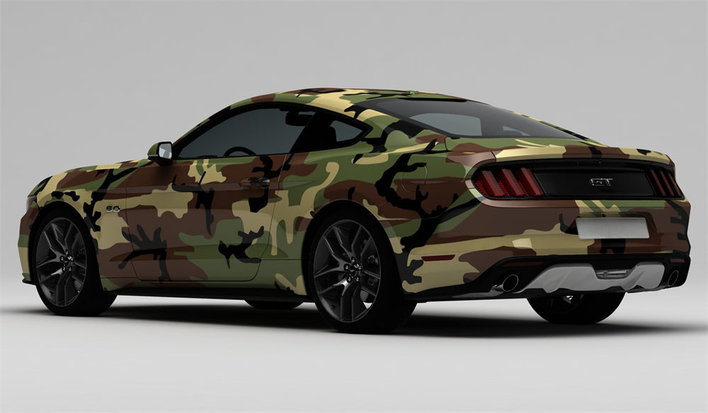 Mallcas™ Forest Camouflage Custom Printed Vinyl Wrap