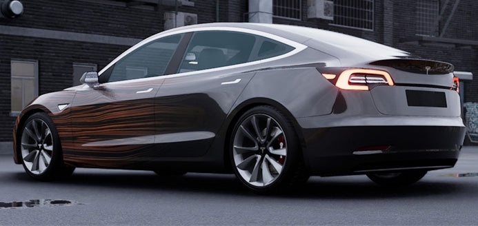 Mallcas™ Black Wood Grain Custom Printed Vinyl Wrap