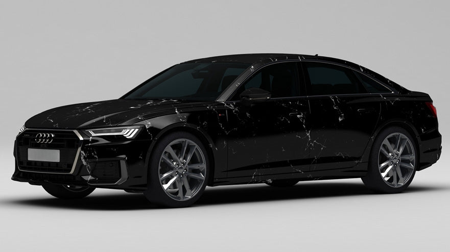Mallcas™ Black Marble Custom Printed Vinyl Wrap