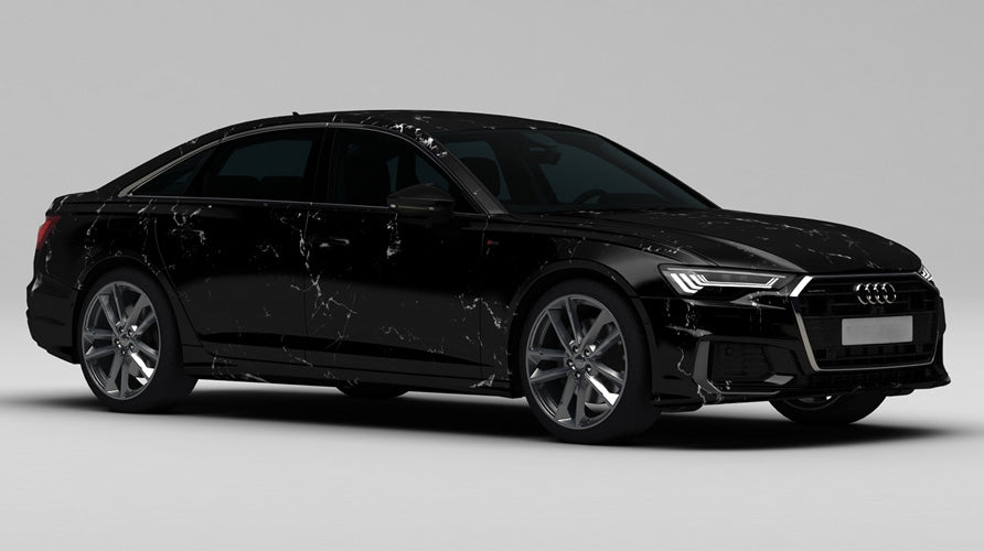 Mallcas™ Black Marble Custom Printed Vinyl Wrap