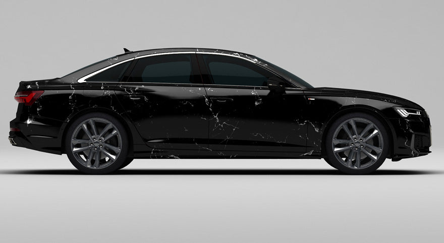 Mallcas™ Black Marble Custom Printed Vinyl Wrap