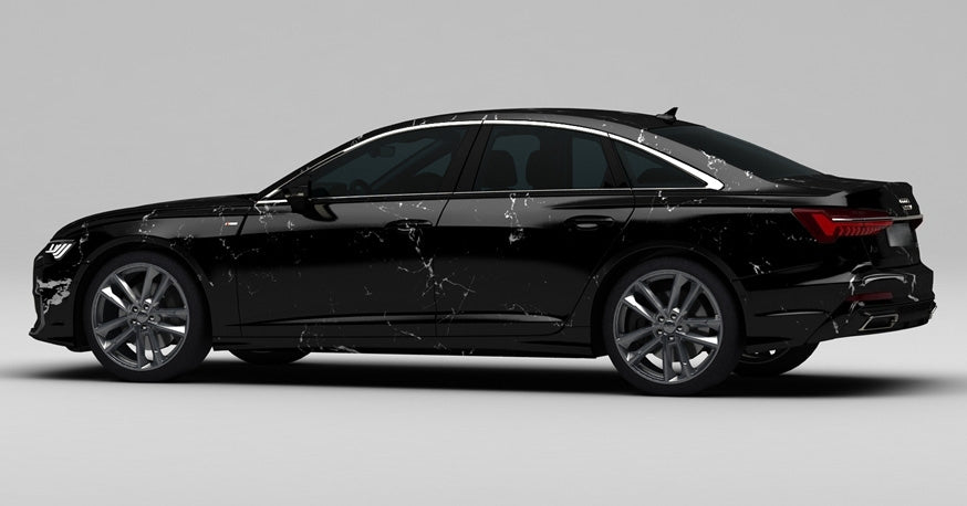 Mallcas™ Black Marble Custom Printed Vinyl Wrap