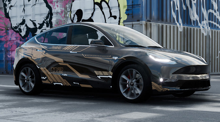 Mallcas™ Black Armor Custom Printed Vinyl Wrap