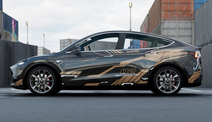 Mallcas™ Black Armor Custom Printed Vinyl Wrap