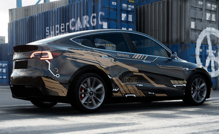 Mallcas™ Black Armor Custom Printed Vinyl Wrap