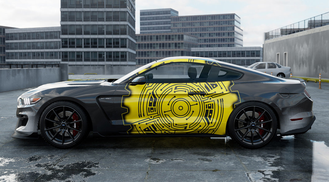 Mallcas™ Mechanical Flywheel Custom Printed Vinyl Wrap