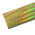 Mallcas™ Holographic Chrome Gold Vinyl Wrap (PET Liner)