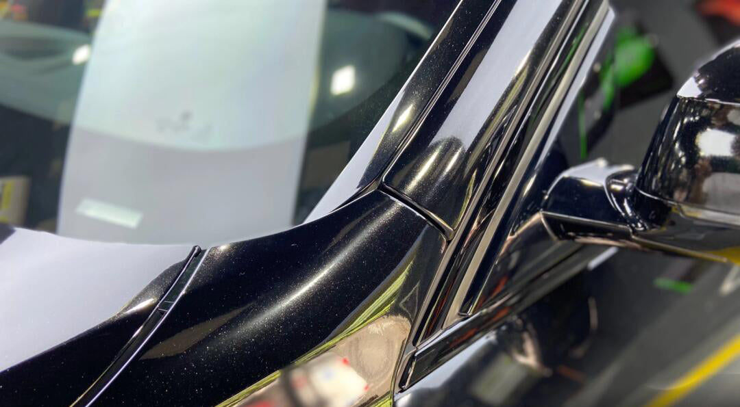Mallcas™ Glossy Metallic Santorini Black Vinyl Wrap (PET Liner)