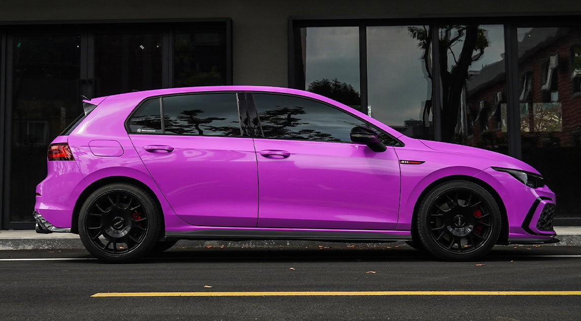 Mallcas™ Ultra Gloss Lacquer Flour Purple Vinyl Wrap (PET Liner)