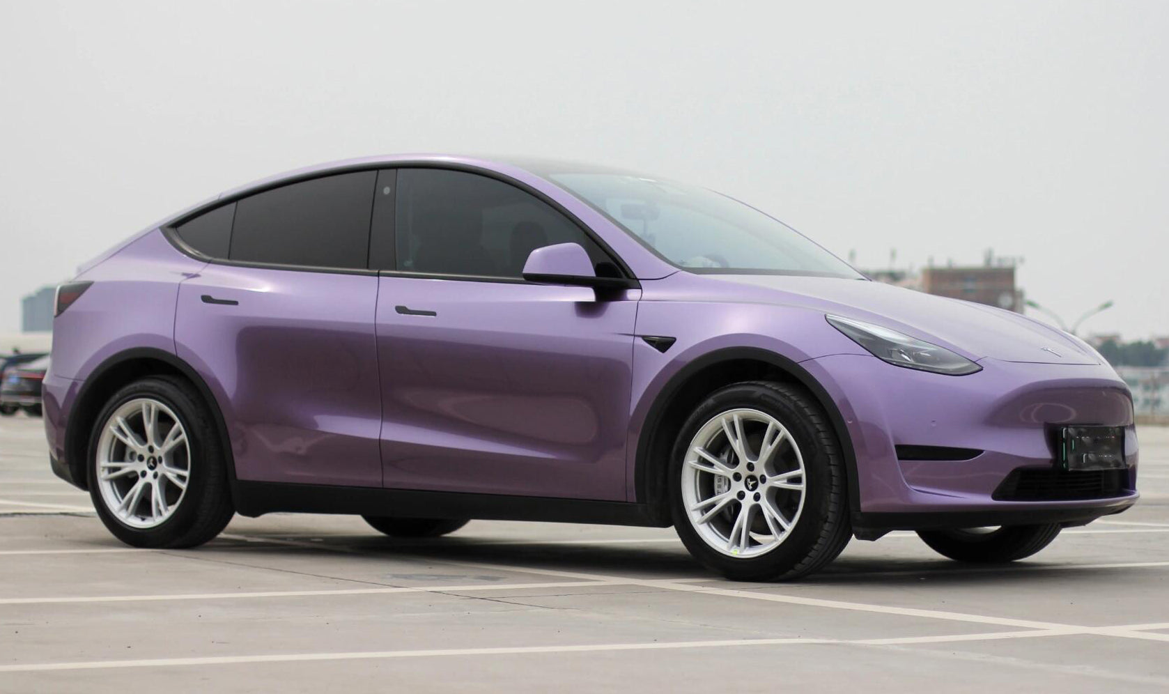 Mallcas™ Glossy Liquid Metallic Russet Purple Vinyl Wrap (PET Liner)