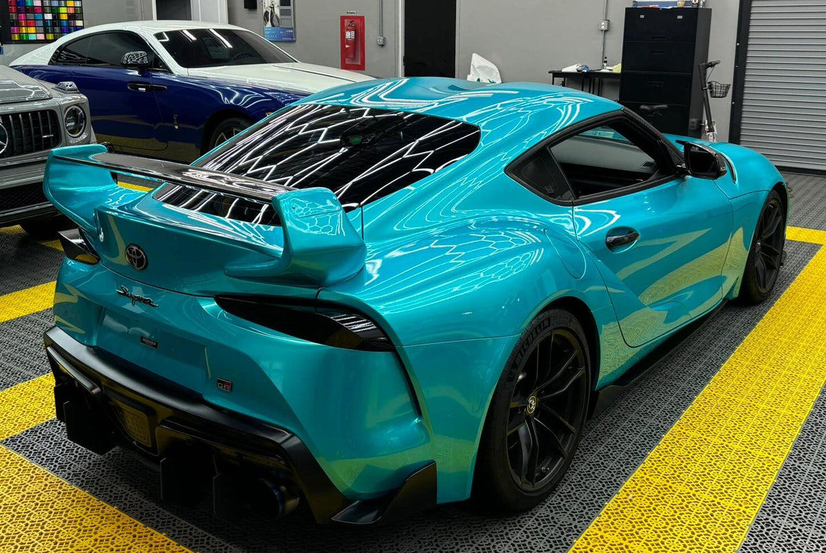 Mallcas™ Glossy Metallic Tiffany Blue Vinyl Wrap (PET Liner)