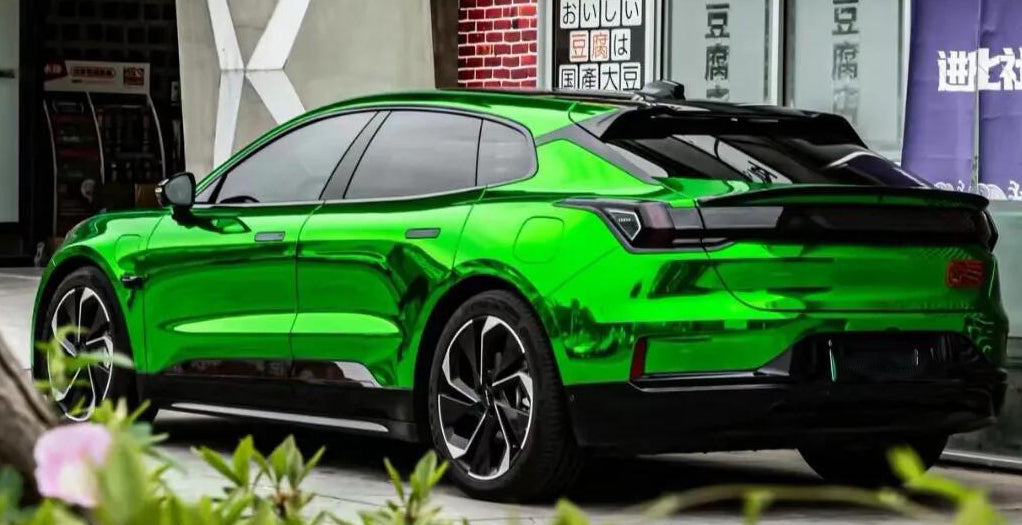 Mallcas™ Mirror Chrome Green Vinyl Wrap (PET Liner)