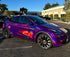 Mallcas™ Holographic Chrome Purple Vinyl Wrap (PET Liner)