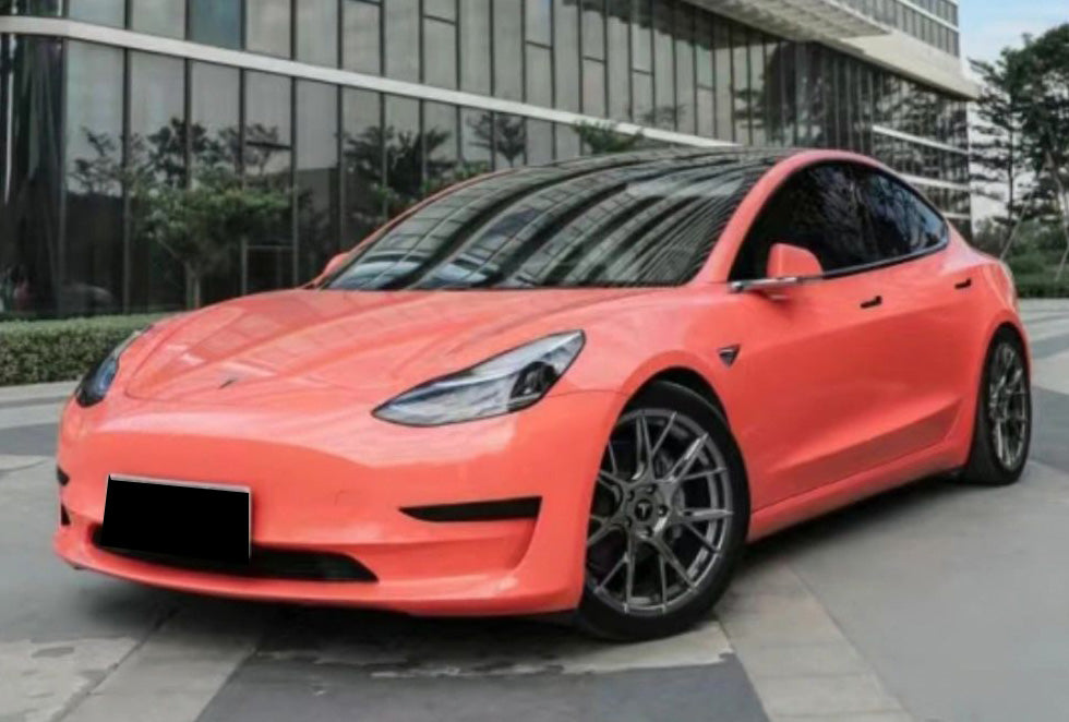 Mallcas™ Glossy Coral Orange Vinyl Wrap