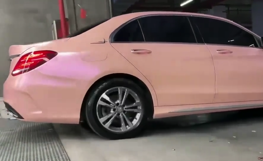 Mallcas™ Color Shift Satin Pink Purple Vinyl Wrap (PET Liner)
