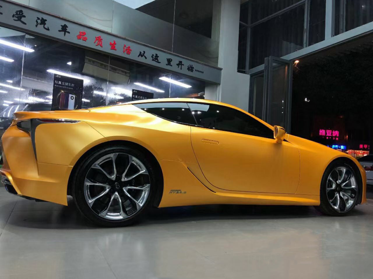 Mallcas™ Matte Heavy Metal Sparkle Yellow Vinyl Wrap (PET Liner)