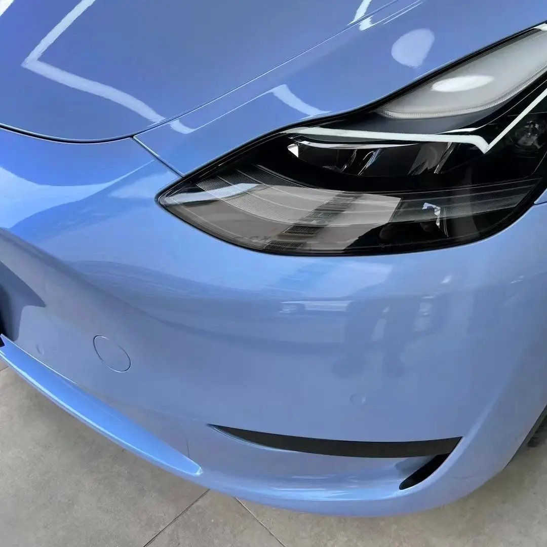 Mallcas™ Color Shift Glossy Candy Blue Vinyl Wrap (PET Liner)