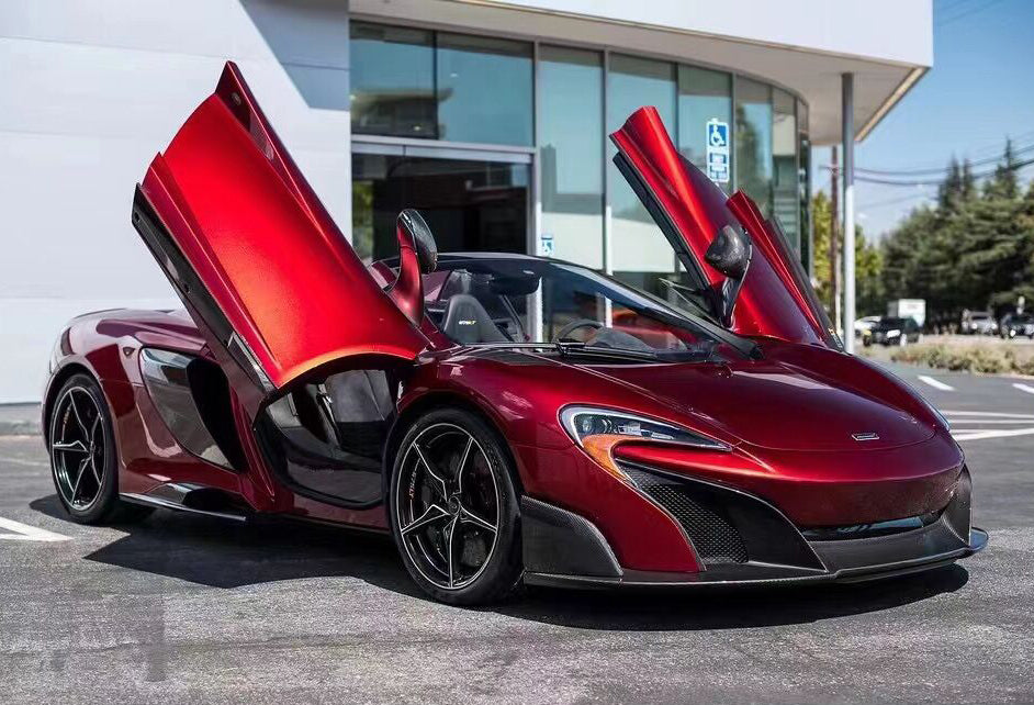 Mallcas™ Glossy Metallic Volcano Red Vinyl Wrap (PET Liner)