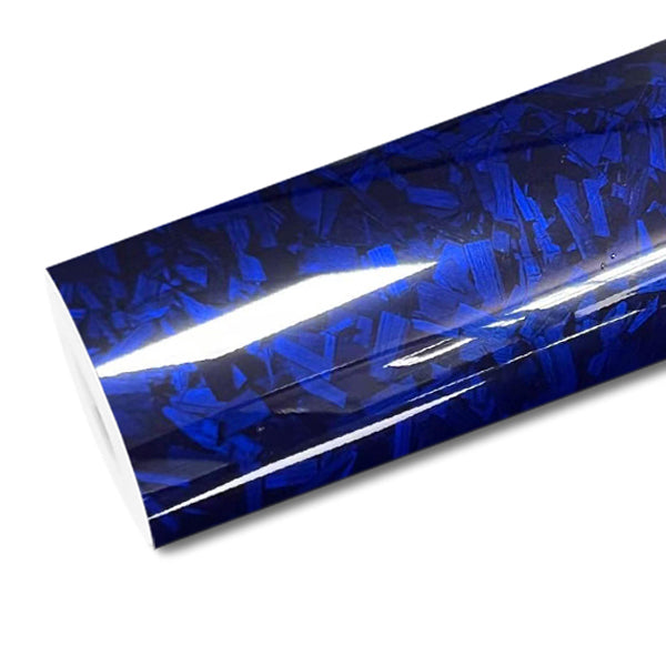 Mallcas™ Glossy Forging Carbon Blue Vinyl Wrap (PET Liner)