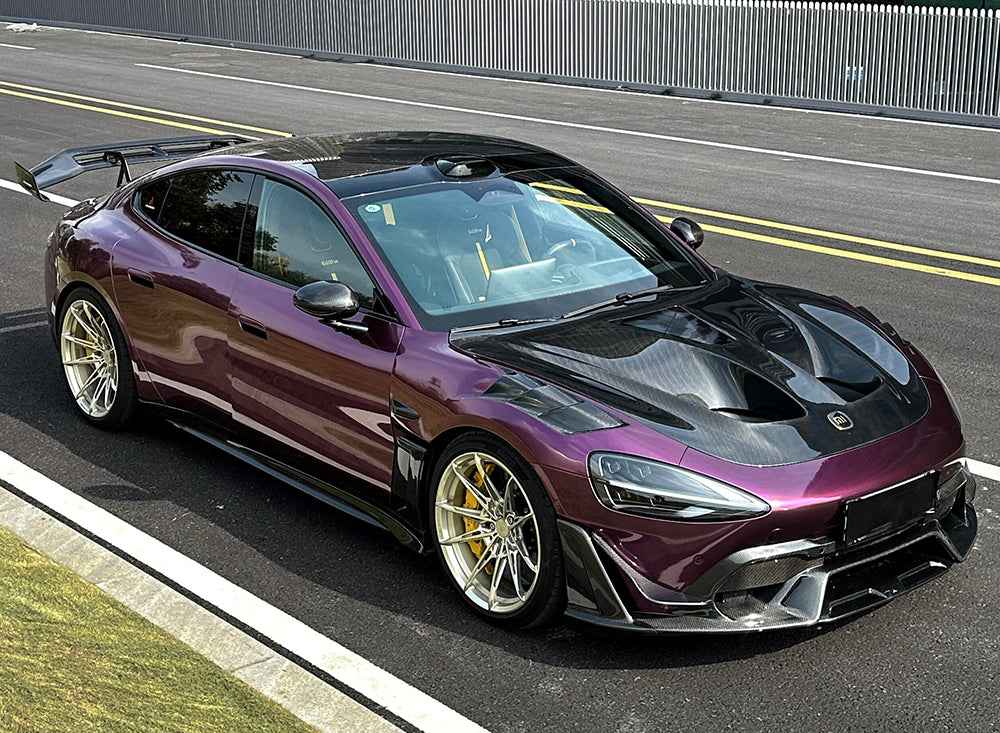 Mallcas™ Glossy Metallic Siberia Purple Vinyl Wrap (PET Liner)