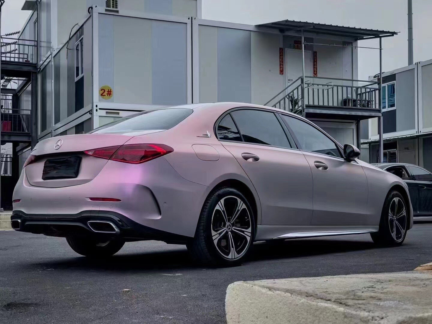 Mallcas™ Matte Color Shift  Gray Red Vinyl Wrap (PET Liner)