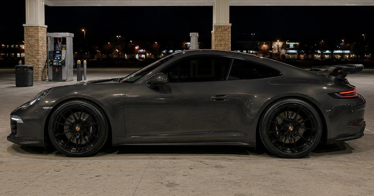 Mallcas™ Glossy Metallic Tourmaline Grey Dark Vinyl Wrap (PET Liner)