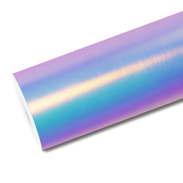 Mallcas™ Matte Rainbow Chrome White Vinyl Wrap (PET Liner)