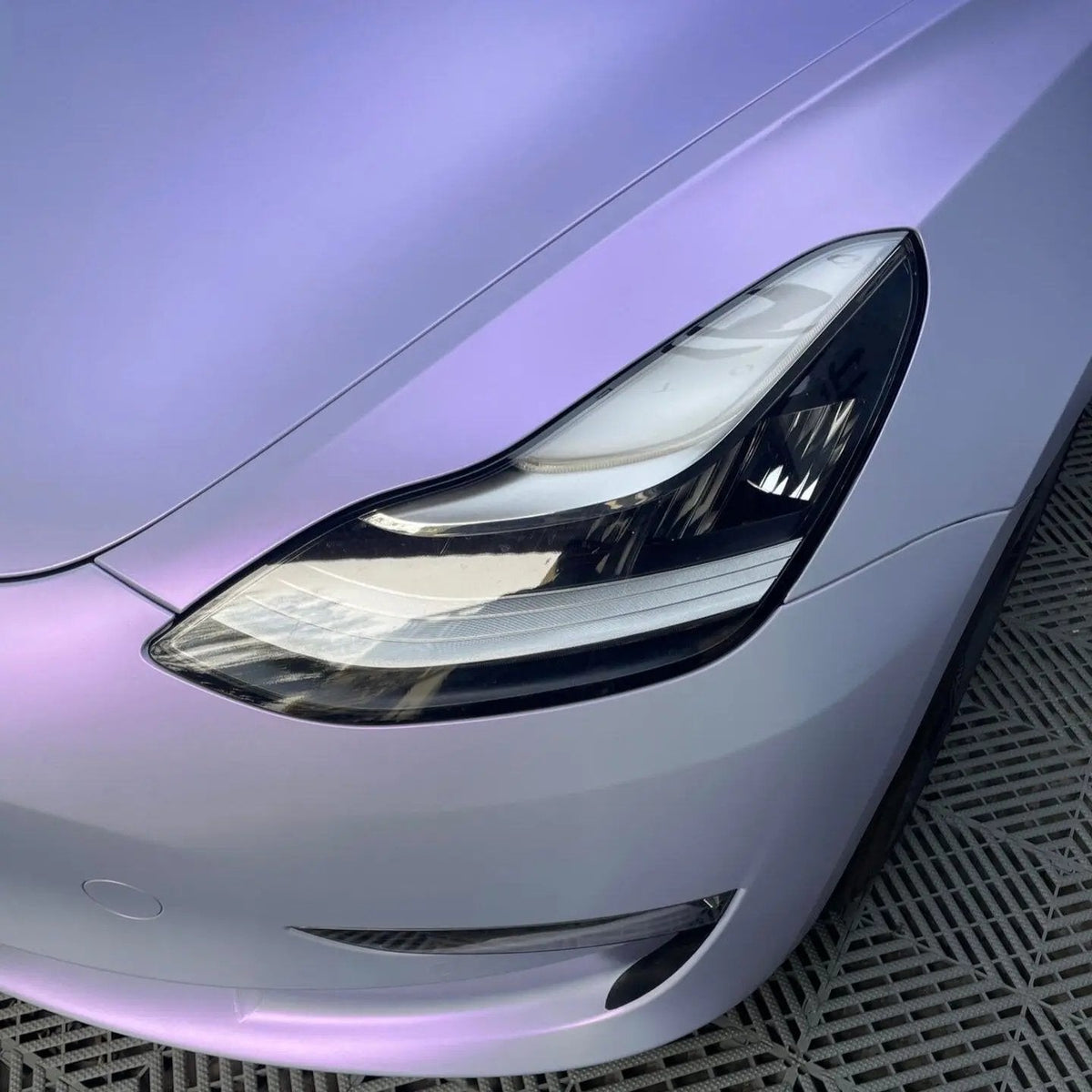 Mallcas™ Color Shift Satin Blue Purple Vinyl Wrap (PET Liner)