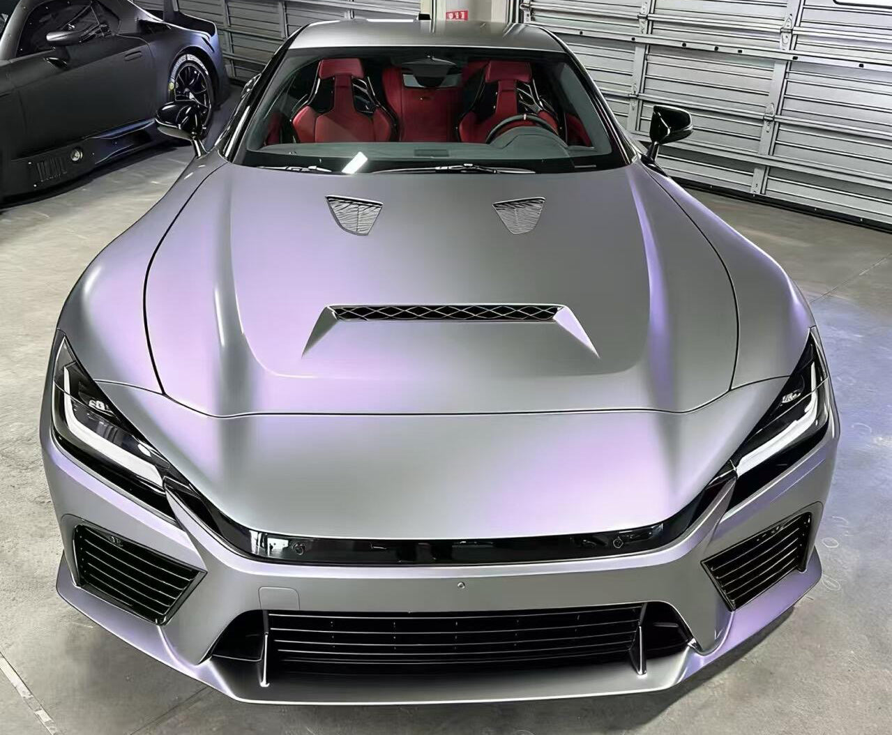 Mallcas™ Matte Technology Silver Purple Vinyl Wrap (PET Liner)