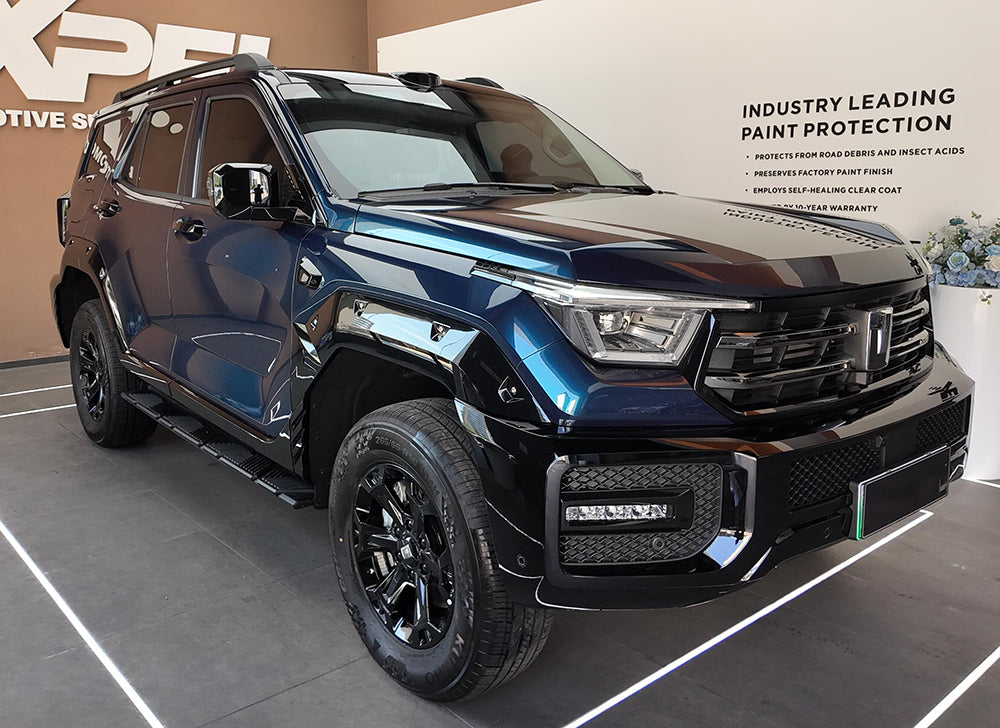 Mallcas™ Glossy Metallic Starry Blue Vinyl Wrap (PET Liner)