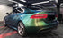 Mallcas™ Glossy Chameleon Jungle Green Vinyl Wrap (PET Liner)