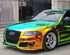 Mallcas™ Glossy Rainbow Chrome Green Vinyl Wrap (PET Liner)