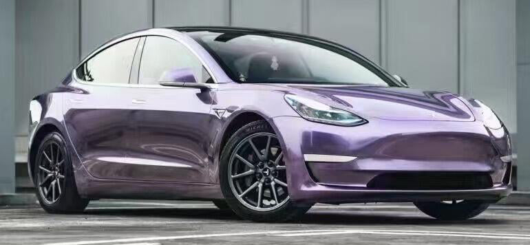 Mallcas™ Glossy Liquid Metallic Loganberry Vinyl Wrap (PET Liner)