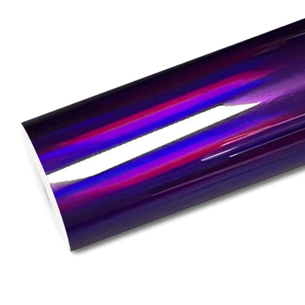 Mallcas™ Holographic Chrome Purple Vinyl Wrap (PET Liner)