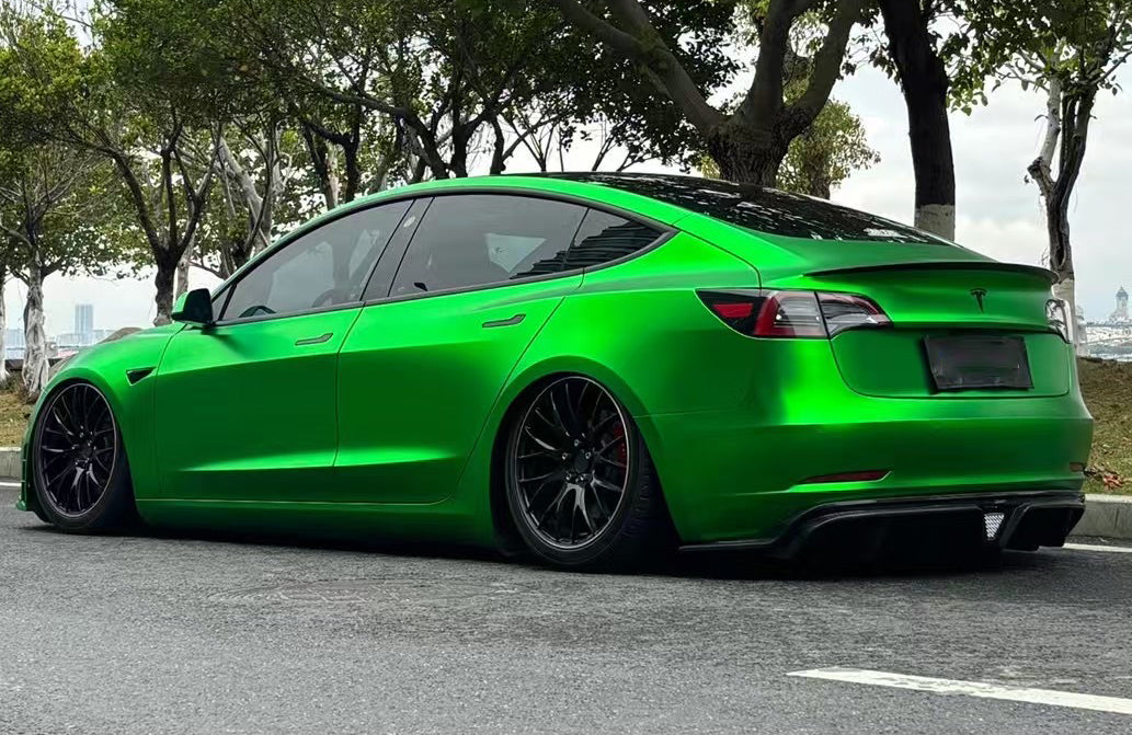 Mallcas™ Matte Chrome Green Vinyl Wrap (PET Liner)