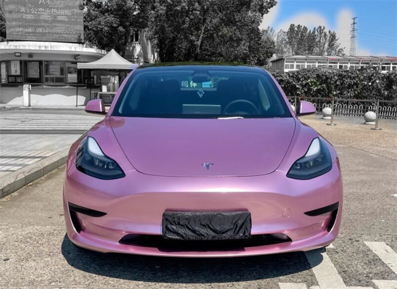 Mallcas™ Glossy Metallic Passion Pink Vinyl Wrap (PET Liner)
