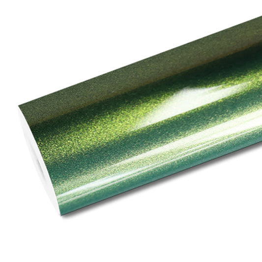Mallcas™ Glossy Rainbow Green Vinyl Wrap (PET Liner)