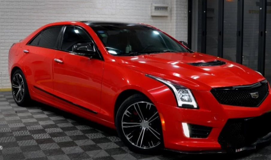 Mallcas™ Glossy Metallic Fire Red Vinyl Wrap (PET Liner)