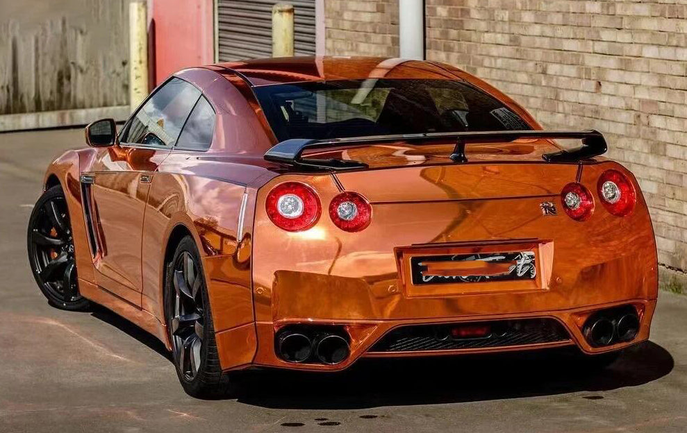 Mallcas™ Mirror Chrome Orange Vinyl Wrap (PET Liner)