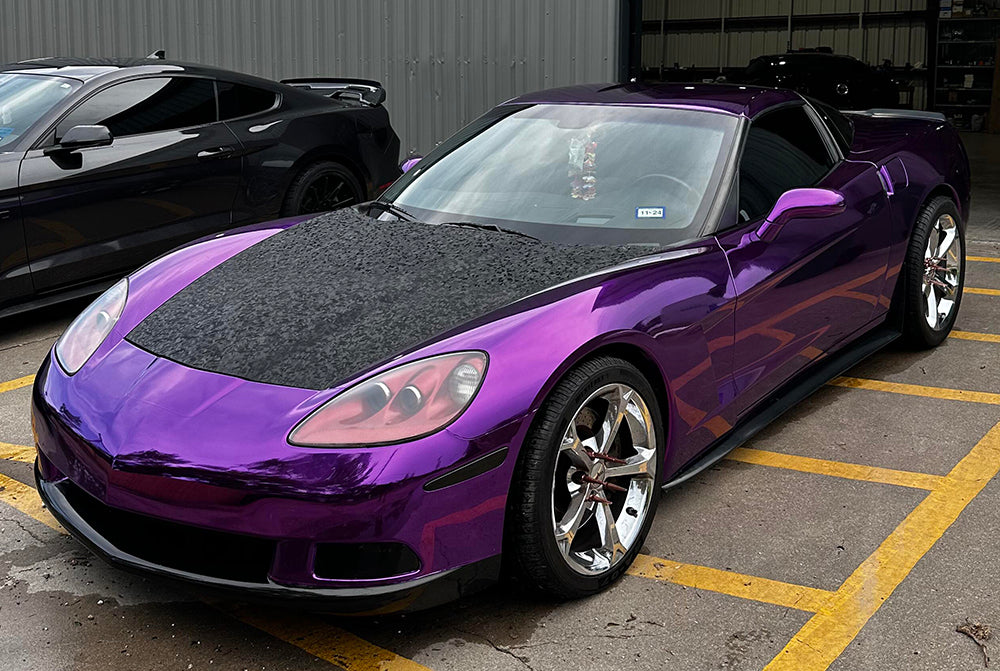 Mallcas™ Mirror Chrome Purple Vinyl Wrap (PET Liner)